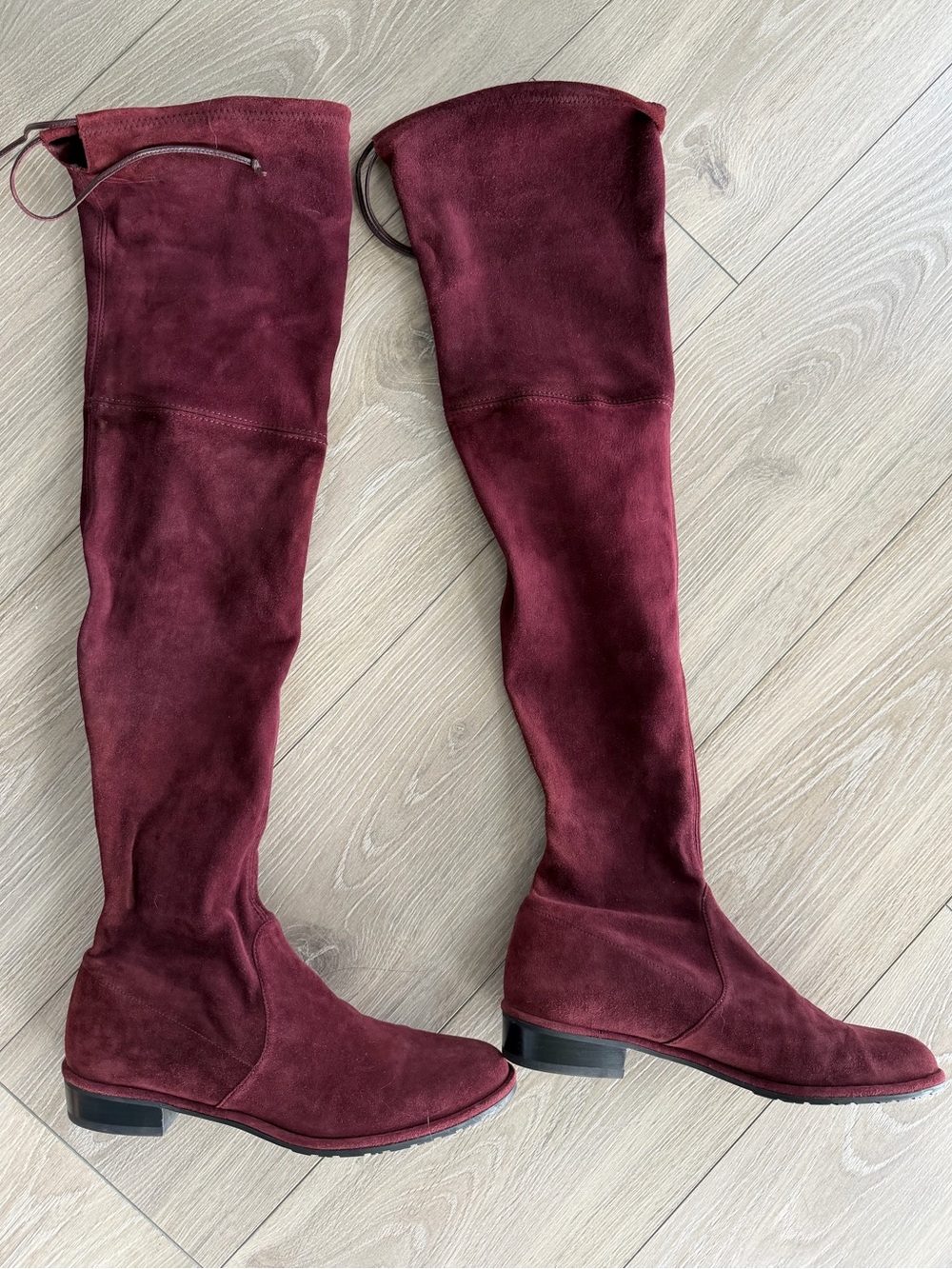 Stuart Weitzman Lowland boots suede burgundy size 38